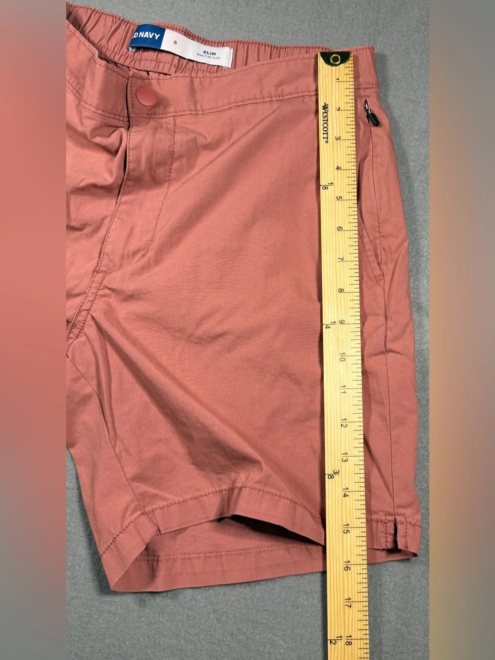 Old Navy Men's Dusty Coral Flat-Front Shorts